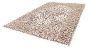 Tappeto Kashan Medaglione Floreale Avorio Beige 252x340 Cm
