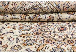 Tappeto Kashan Medaglione Floreale Avorio Beige 252x340 Cm
