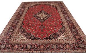 Tappeto Ardakan Medaglione Floreale Rosso Blu Scuro 242x357 Cm