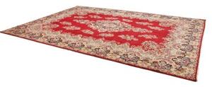 Tappeto Kerman Medaglione Floreale Rosso Blu Scuro 304x421 Cm