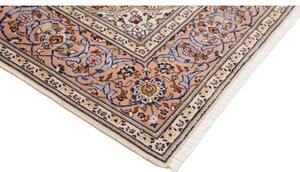 Tappeto Kashan Medaglione Floreale Avorio Rosa Antico 195x315 Cm