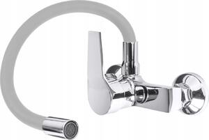 Granitan | FLEX - Rubinetto da cucina - Bocca flessibile - Orientabile a 360° - Grigio - Ottone