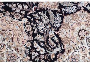 Tappeto Nain 6la Medaglione Floreale Blu Scuro Beige 104x158 Cm