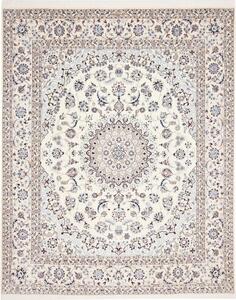 Tappeto Nain 6la Medaglione Floreale Avorio Blu 207x260 Cm