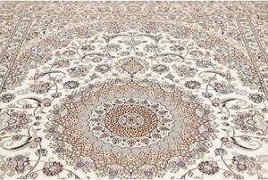 Tappeto Nain 6la Medaglione Floreale Avorio Blu 208x317 Cm