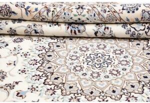 Tappeto Nain 6la Medaglione Floreale Avorio Blu 207x260 Cm