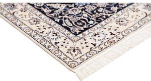 Tappeto Nain 6la Medaglione Floreale Blu Scuro Avorio 110x170 Cm