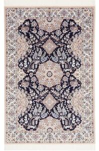 Tappeto Nain 6la Medaglione Floreale Blu Scuro Beige 104x158 Cm
