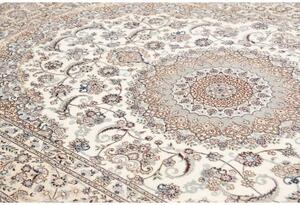 Tappeto Nain 6la Medaglione Floreale Avorio Blu 208x317 Cm