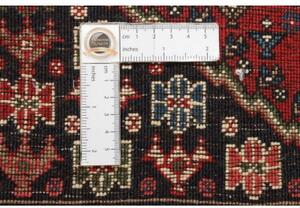 Tappeto Yalameh Stilizzato Rosso Avorio Corsia 83x308 Cm