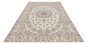 Tappeto Nain 6la Medaglione Floreale Avorio Blu 208x317 Cm