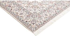 Tappeto Nain 6la Medaglione Floreale Avorio Azzurro 170x242 Cm