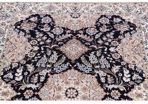 Tappeto Nain 6la Medaglione Floreale Blu Scuro Beige 104x158 Cm