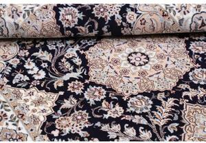 Tappeto Nain 6la Medaglione Floreale Blu Scuro Beige 104x158 Cm
