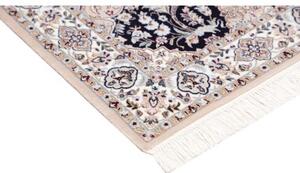 Tappeto Nain 6la Medaglione Floreale Blu Scuro Beige 104x158 Cm