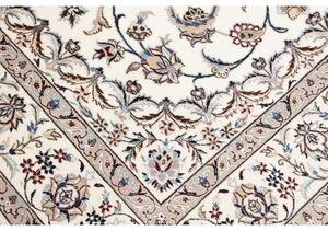 Tappeto Nain 6la Medaglione Floreale Avorio Blu 156x234 Cm