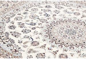 Tappeto Nain 6la Medaglione Floreale Avorio Blu 207x260 Cm