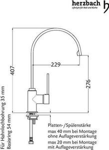 Herzbach 10.135240.1.01 DESIGN NEW Miscelatore per lavello monoforo