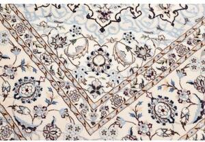 Tappeto Nain 6la Medaglione Floreale Avorio Blu 207x260 Cm