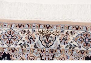 Tappeto Nain 6la Medaglione Floreale Blu Scuro Beige 104x158 Cm