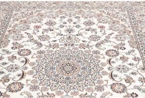 Tappeto Nain 6la Medaglione Floreale Avorio Azzurro 170x242 Cm
