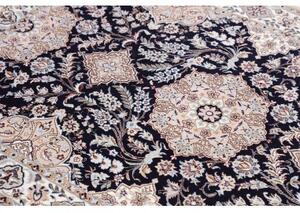Tappeto Nain 6la Medaglione Floreale Blu Scuro Beige 104x158 Cm