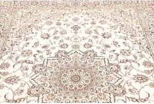 Tappeto Nain 6la Medaglione Floreale Avorio Blu Scuro 160x245 Cm