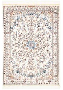 Tappeto Nain 6la Medaglione Floreale Avorio Blu 103x147 Cm