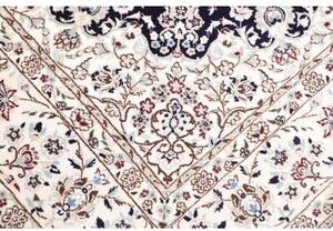 Tappeto Nain 6la Medaglione Floreale Blu Scuro Avorio 160x234 Cm
