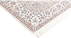 Tappeto Nain 6la Medaglione Floreale Blu Scuro Avorio 160x234 Cm