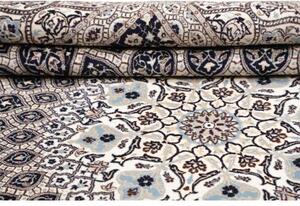 Tappeto Nain 6la Stilizzato Blu Scuro Avorio 212x312 Cm