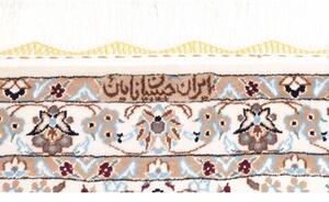 Tappeto Nain 6la Medaglione Floreale Avorio Blu 103x147 Cm