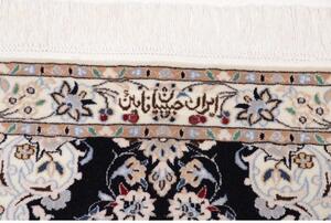 Tappeto Nain 6la Medaglione Floreale Blu Scuro Avorio 73x175 Cm