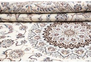 Tappeto Nain 6la Medaglione Floreale Avorio Blu 208x312 Cm