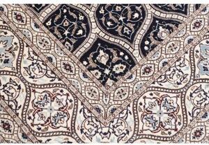 Tappeto Nain 6la Stilizzato Blu Scuro Avorio 212x312 Cm