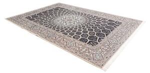 Tappeto Nain 6la Stilizzato Blu Scuro Avorio 212x312 Cm