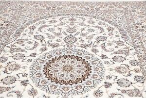 Tappeto Nain 6la Medaglione Floreale Avorio Blu 208x312 Cm