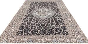 Tappeto Nain 6la Stilizzato Blu Scuro Avorio 212x312 Cm