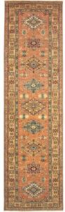 Tappeto Kazak Fine Geometrico Ruggine Blu Petrolio Corsia 83x282 Cm