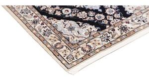 Tappeto Nain 6la Medaglione Floreale Blu Scuro Avorio 73x175 Cm