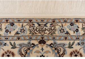 Tappeto Nain 6la Medaglione Floreale Avorio Blu 208x312 Cm
