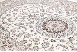 Tappeto Nain 6la Medaglione Floreale Avorio Blu 208x312 Cm