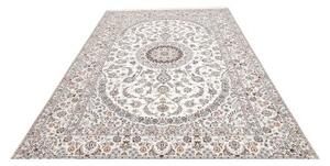 Tappeto Nain 6la Medaglione Floreale Avorio Blu 208x312 Cm