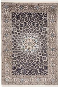 Tappeto Nain 6la Stilizzato Blu Scuro Avorio 212x312 Cm