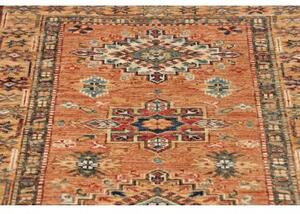 Tappeto Kazak Fine Geometrico Terracotta Beige Corsia 78x297 Cm