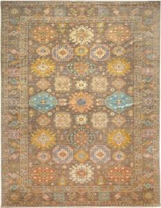 Tappeto Kazak Fine Stilizzato Marrone Beige 360x466 Cm