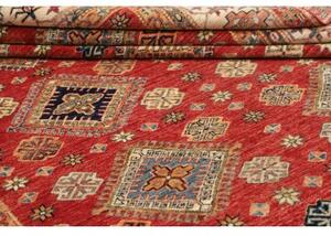 Tappeto Kazak Fine Stilizzato Rosso Avorio 198x298 Cm