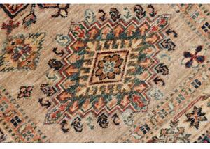 Tappeto Kazak Fine Geometrico Beige Rosso Corsia 83x256 Cm