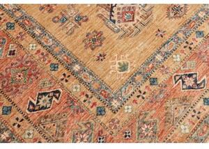 Tappeto Kazak Fine Stilizzato Beige Rosso 254x307 Cm