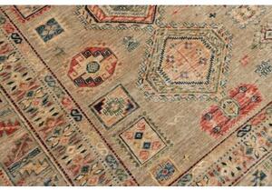 Tappeto Kazak Fine Geometrico Beige Blu 273x374 Cm